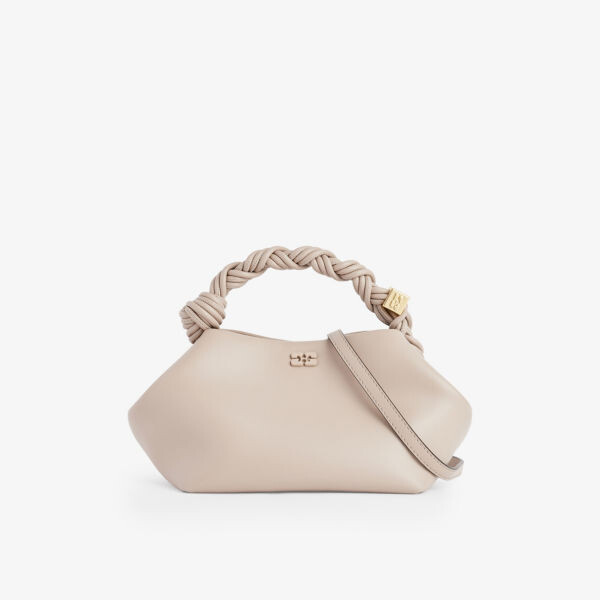 Сумка Bou small из переработанной кожи с верхней ручкой Ganni, серый 
Сумка Bou small из переработанной кожи с верхней ручкой Ganni, серый