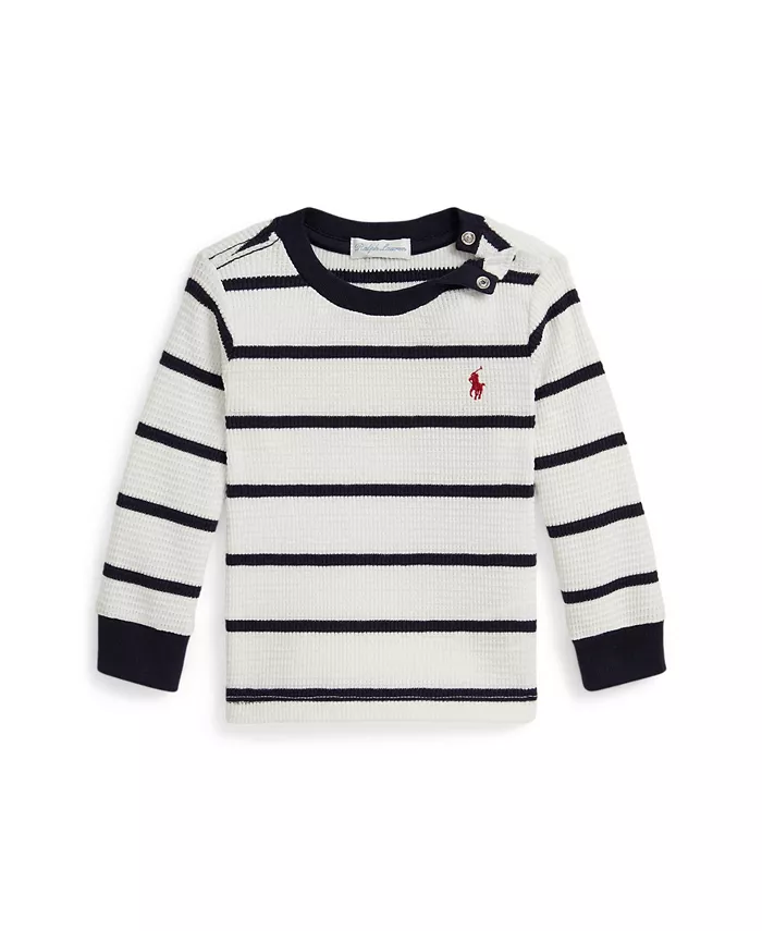 Детская футболка для мальчиков с полосками и вафельной вязкой Polo Ralph Lauren, мультиколор
Детская футболка для мальчиков с полосками и вафельной вязкой Polo Ralph Lauren, мультиколор