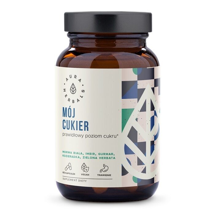 Препарат, поддерживающий поддержание нормального уровня глюкозы в крови Aura Herbals Mój Cukier Prawidłowy Poziom Cukru, 60 шт
Препарат, поддерживающий поддержание нормального уровня глюкозы в крови Aura Herbals Mój Cukier Prawidłowy Poziom Cukru, 60 шт