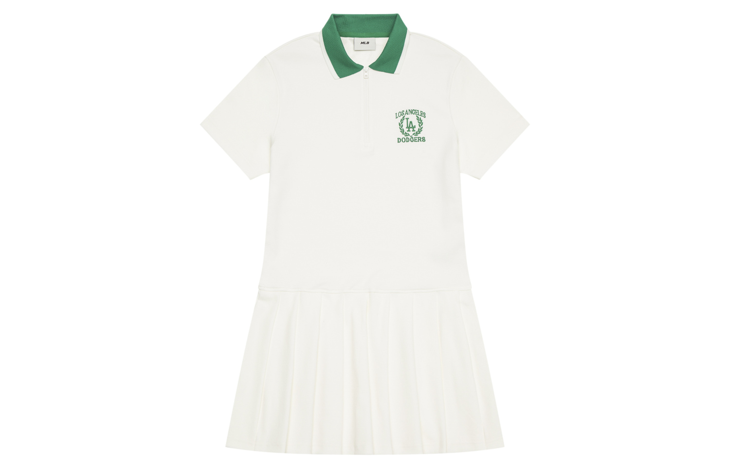 Женское белое короткое платье с коротким рукавом MLB 
Женское белое короткое платье с коротким рукавом MLB