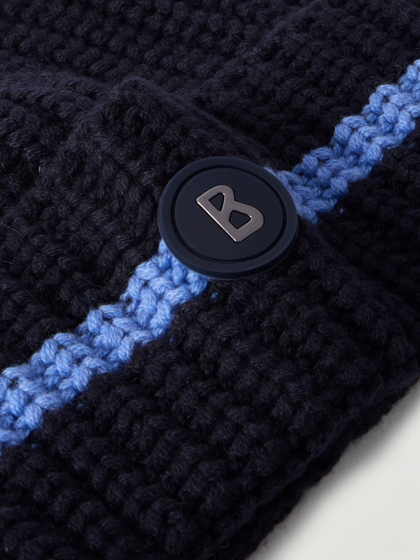 Лыжная шапка-бини из кашемира в полоску с аппликацией логотипа Kilian BOGNER, темно-синий
Лыжная шапка-бини из кашемира в полоску с аппликацией логотипа Kilian BOGNER, темно-синий