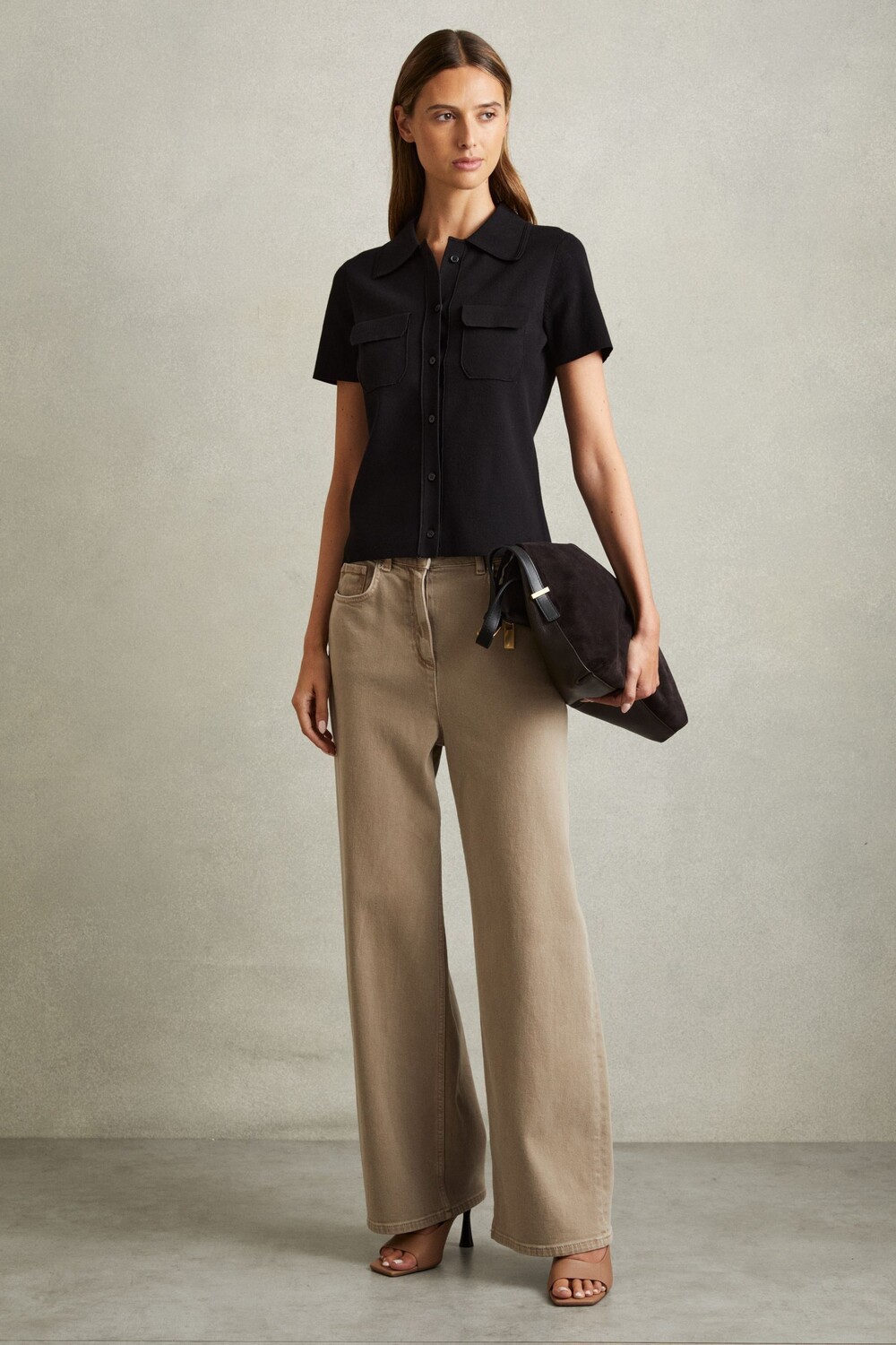 Трикотажная рубашка поло Reiss, черный
Трикотажная рубашка поло Reiss, черный