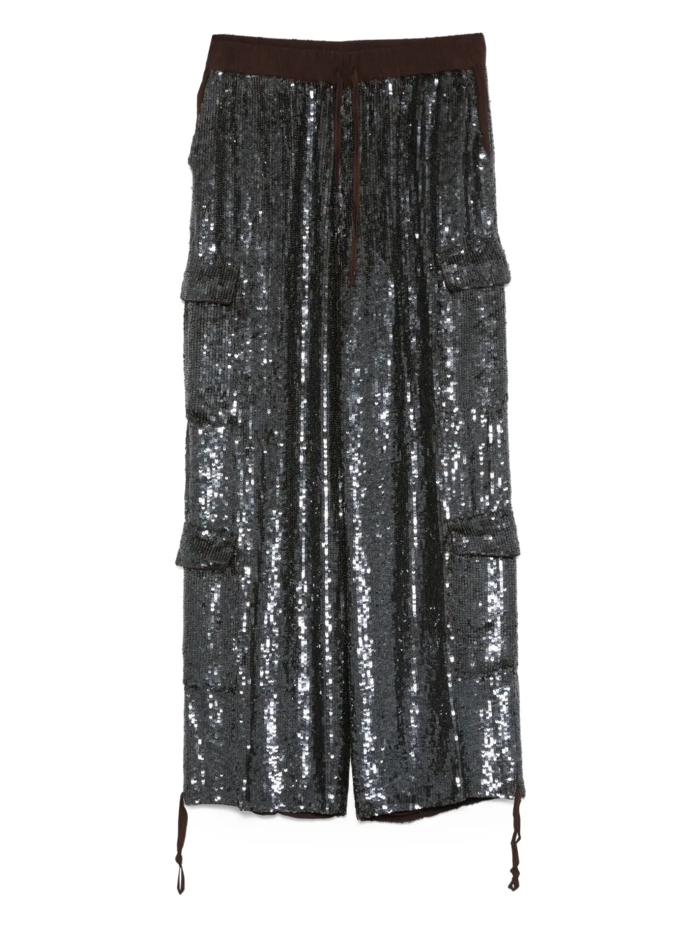 Брюки с карманами, украшенными пайетками P.A.R.O.S.H., коричневый
Брюки с карманами, украшенными пайетками P.A.R.O.S.H., коричневый