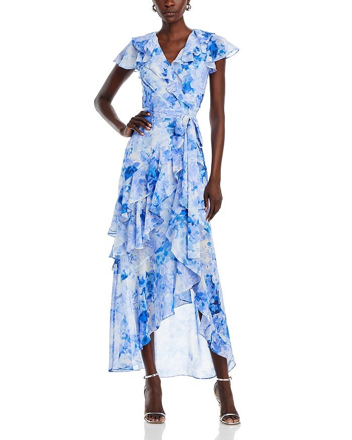 Асимметричное платье с рюшами Eliza J, синий
Асимметричное платье с рюшами Eliza J, синий