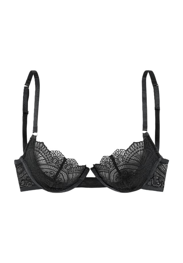 Бюстгальтер на косточках с узкими бретелями и кружевом Lascana, черный
Бюстгальтер на косточках с узкими бретелями и кружевом Lascana, черный