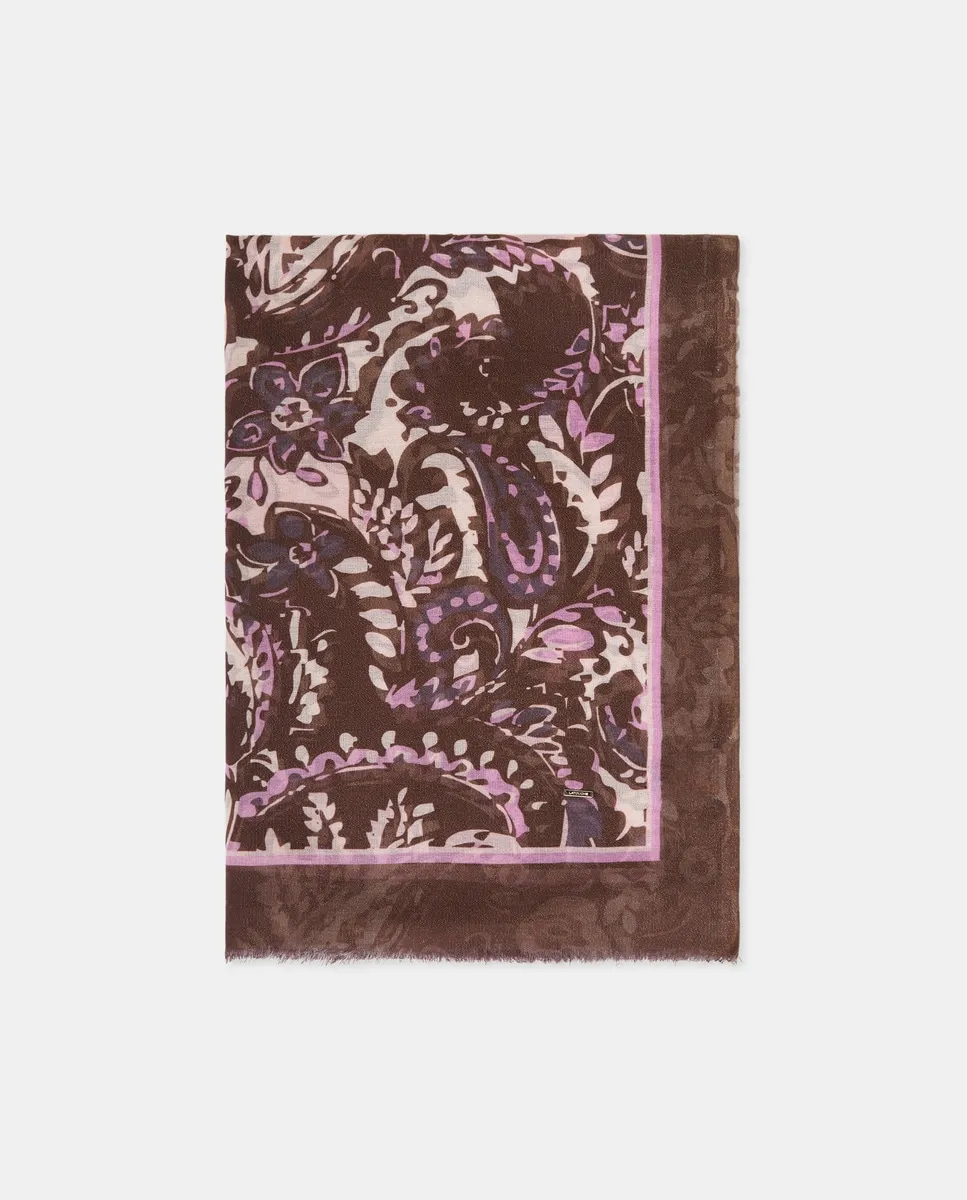 Шарф с узором пейсли и люрексом Latouche, коричневый
Шарф с узором пейсли и люрексом Latouche, коричневый