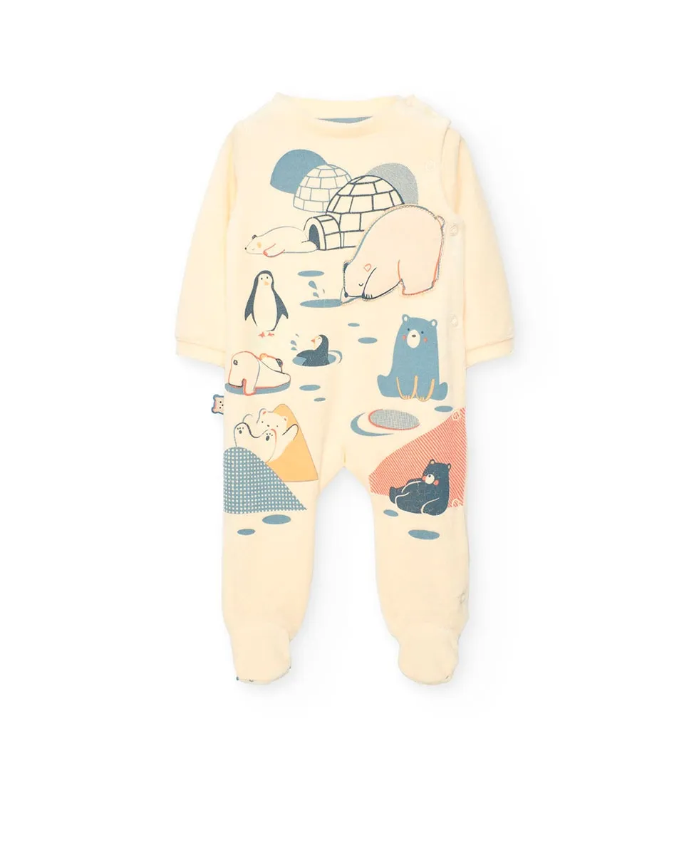 Бархатный детский комбинезон с длинным рукавом Boboli, кремовый
Бархатный детский комбинезон с длинным рукавом Boboli, кремовый