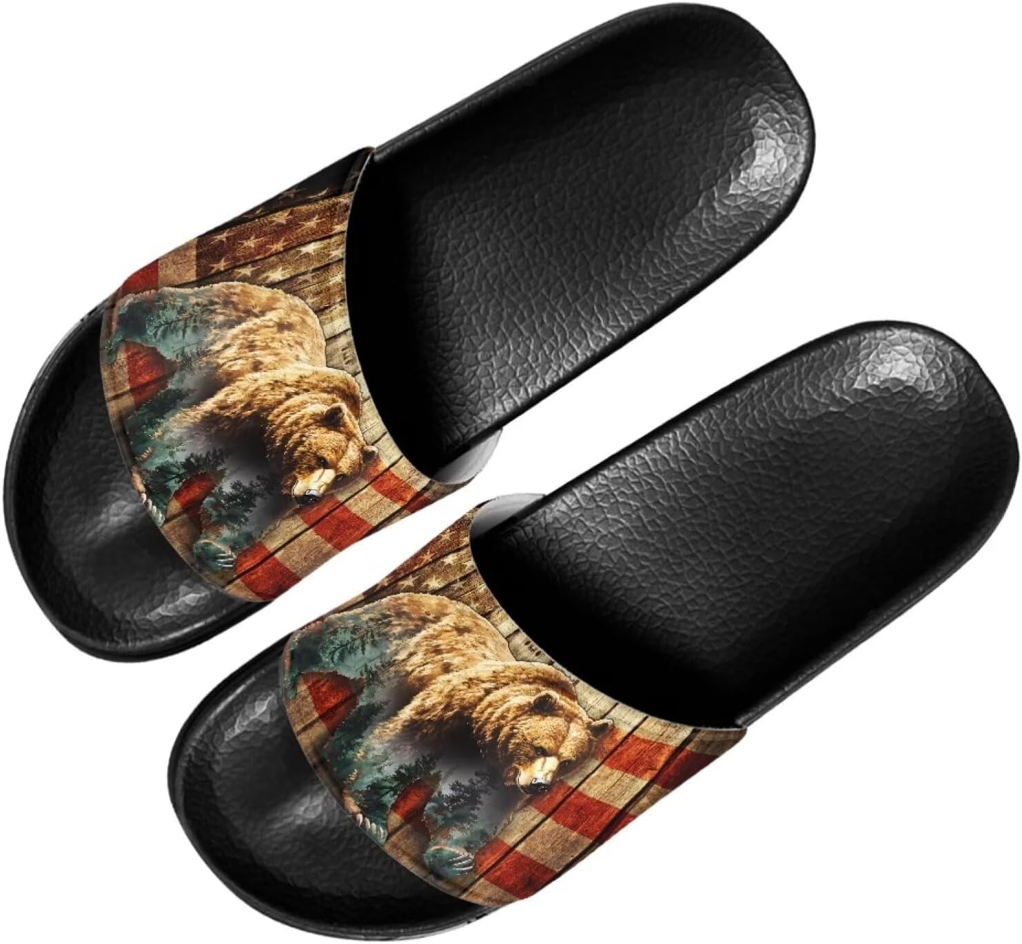 Мужские и женские слайд-сандалии Forchrinse с ярким тай-дай рисунком бабочки, легкие тапочки с открытым носком для комфорта, для дома и улицы, Bear American Flag
Мужские и женские слайд-сандалии Forchrinse с ярким тай-дай рисунком бабочки, легкие тапочки с открытым носком для комфорта, для дома и улицы, Bear American Flag