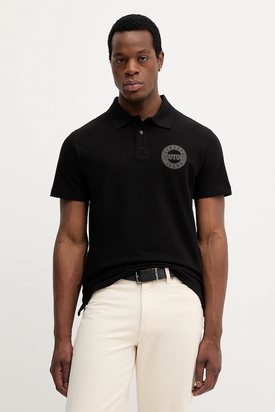 Хлопковое поло Versace Jeans Couture, черный
Хлопковое поло Versace Jeans Couture, черный