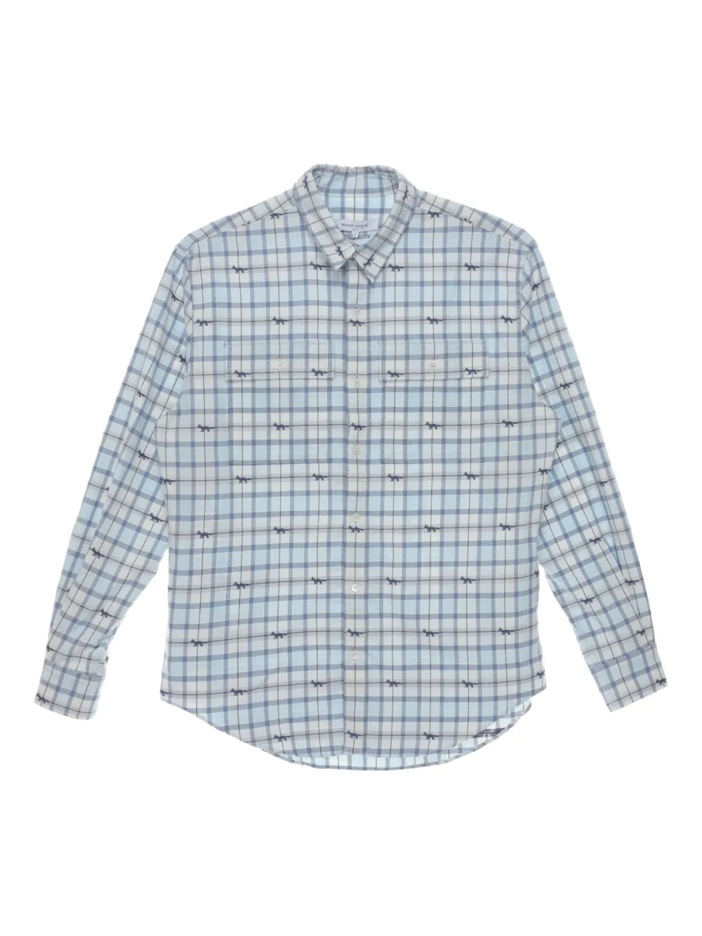 Клетчатая рубашка с длинными рукавами Maison Kitsuné, синий
Клетчатая рубашка с длинными рукавами Maison Kitsuné, синий