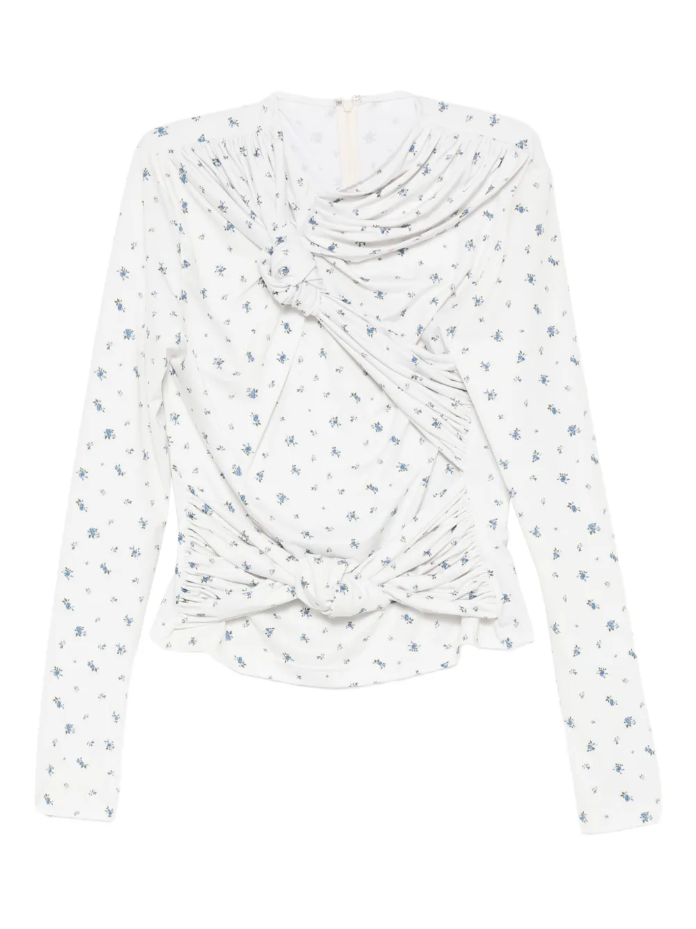 Блузка с цветочным принтом и узлом Rokh, белый
Блузка с цветочным принтом и узлом Rokh, белый