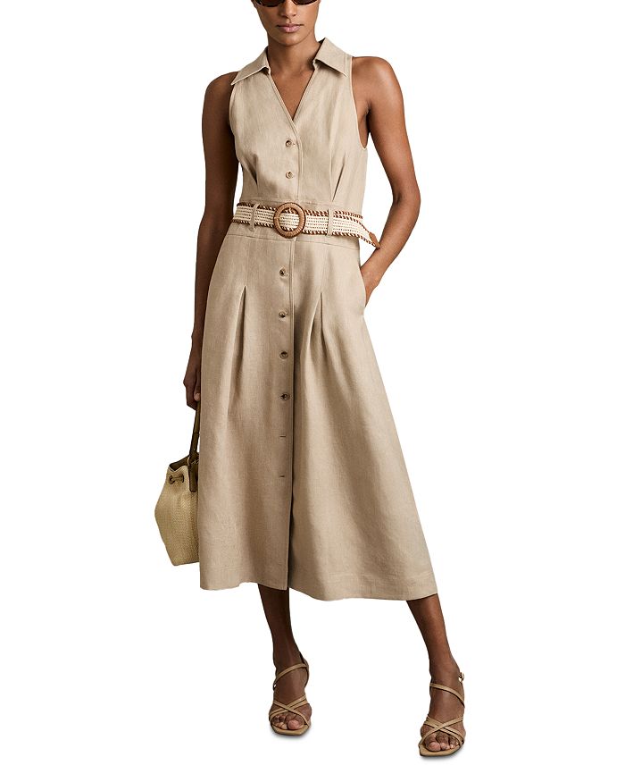 Платье из льна Annie с поясом REISS, коричневый/бежевый
Платье из льна Annie с поясом REISS, коричневый/бежевый