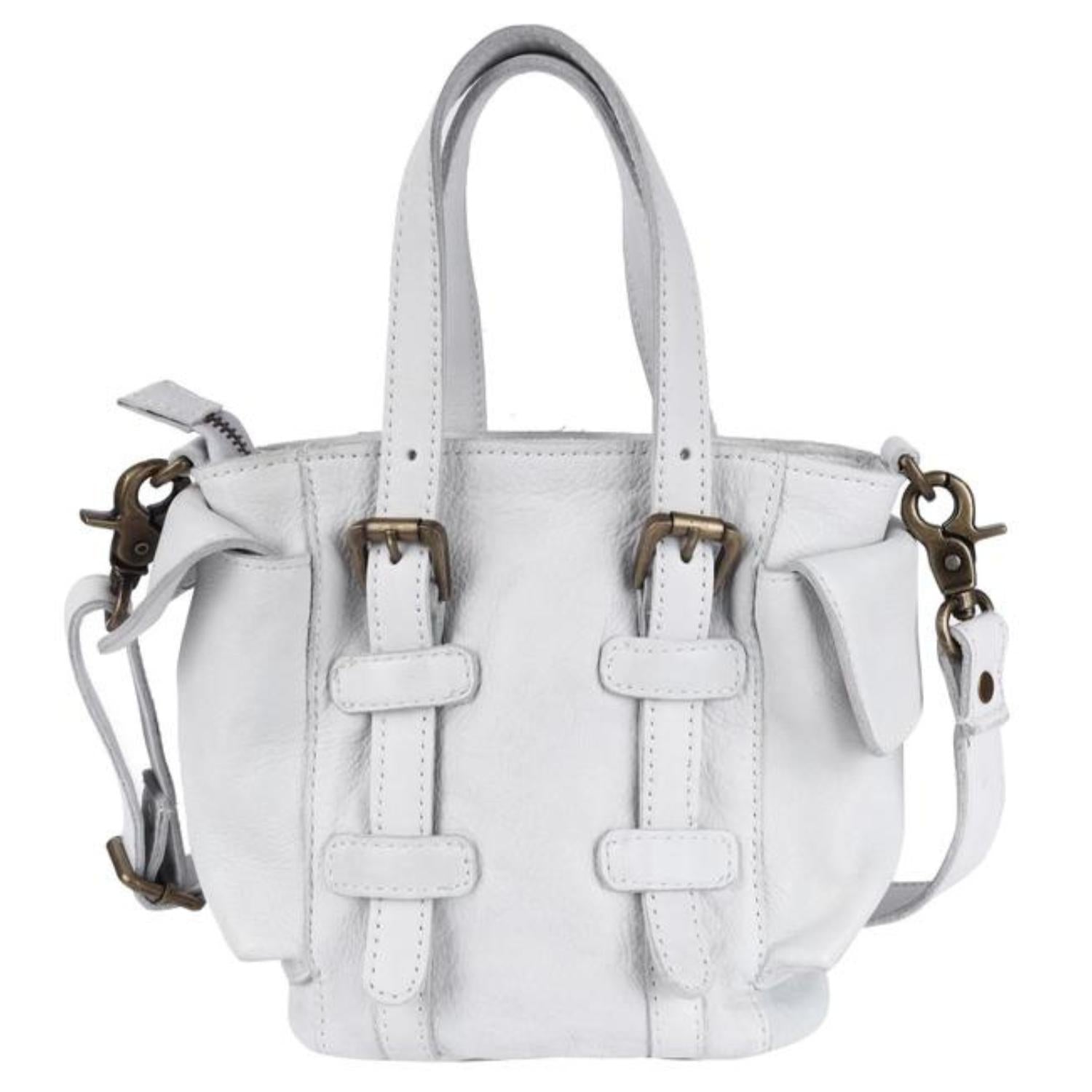 Ручная работа кожаная белая сумка через плечо Latico
Ручная работа кожаная белая сумка через плечо Latico