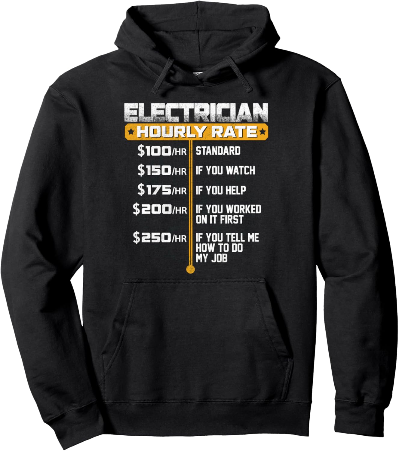 Почасовая ставка электрика! Забавная толстовка для электрика Tropiqueelectrician Gift Apparel, черный
Почасовая ставка электрика! Забавная толстовка для электрика Tropiqueelectrician Gift Apparel, черный