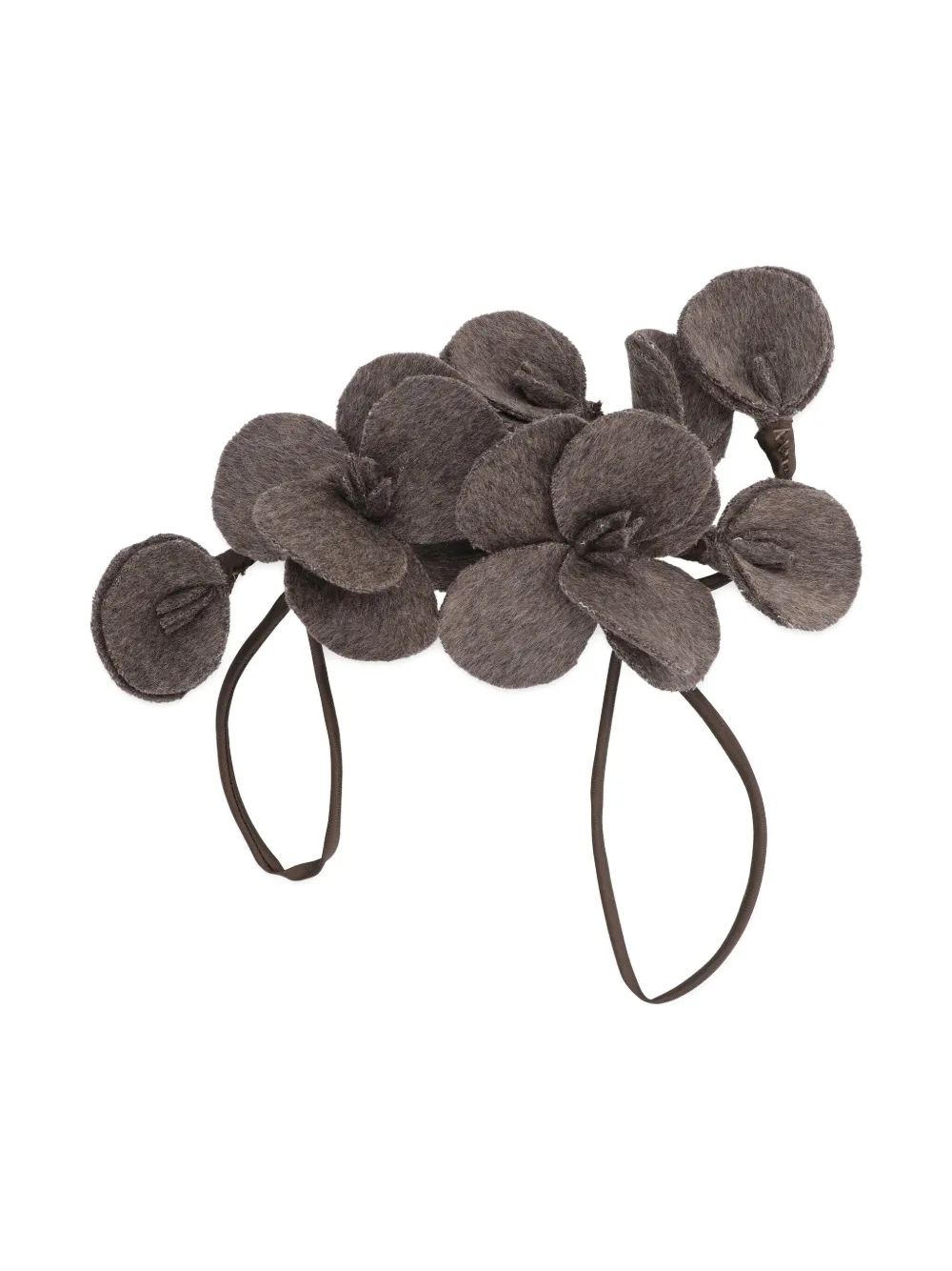Шерстяная брошь в форме цветка P.A.R.O.S.H., серый