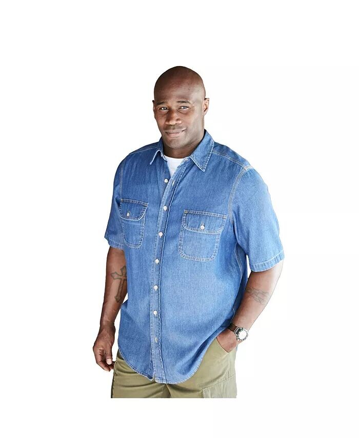 Big & Tall by KingРубашка из джинсовой и твиловой ткани с короткими рукавами Boulder Creek, синий
Big & Tall by KingРубашка из джинсовой и твиловой ткани с короткими рукавами Boulder Creek, синий