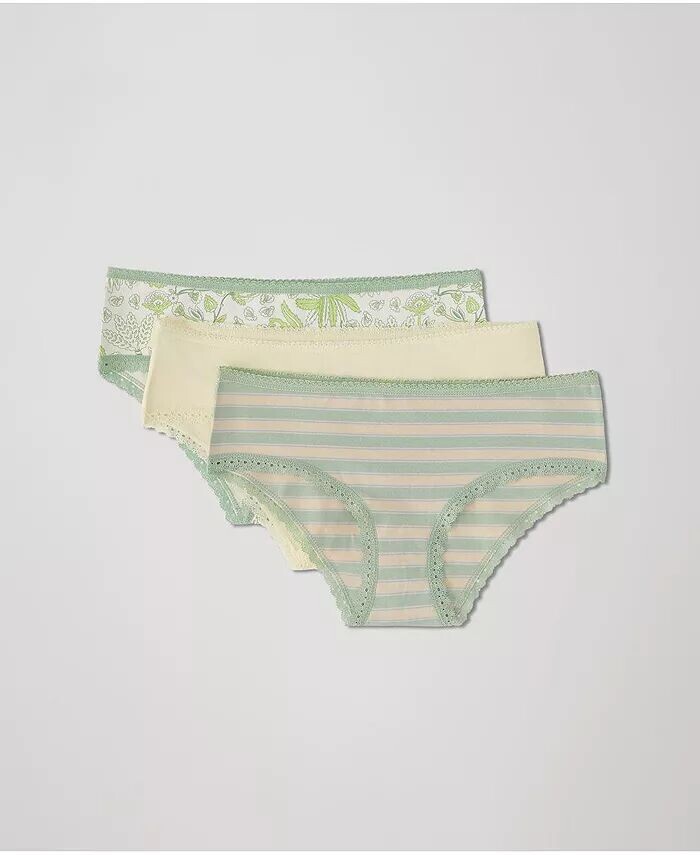 Набор из 3 женских кружевных хипстеров из органического хлопка Pact, мультиколор
Набор из 3 женских кружевных хипстеров из органического хлопка Pact, мультиколор