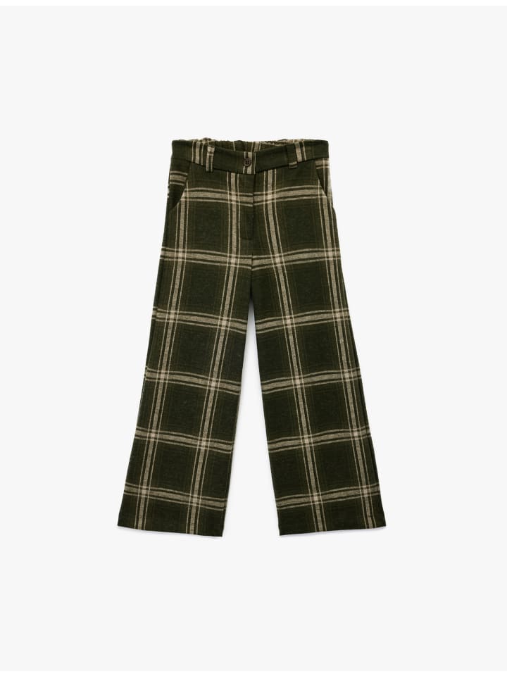 Брюки в клетку цвета хаки KOTON
Брюки в клетку цвета хаки KOTON