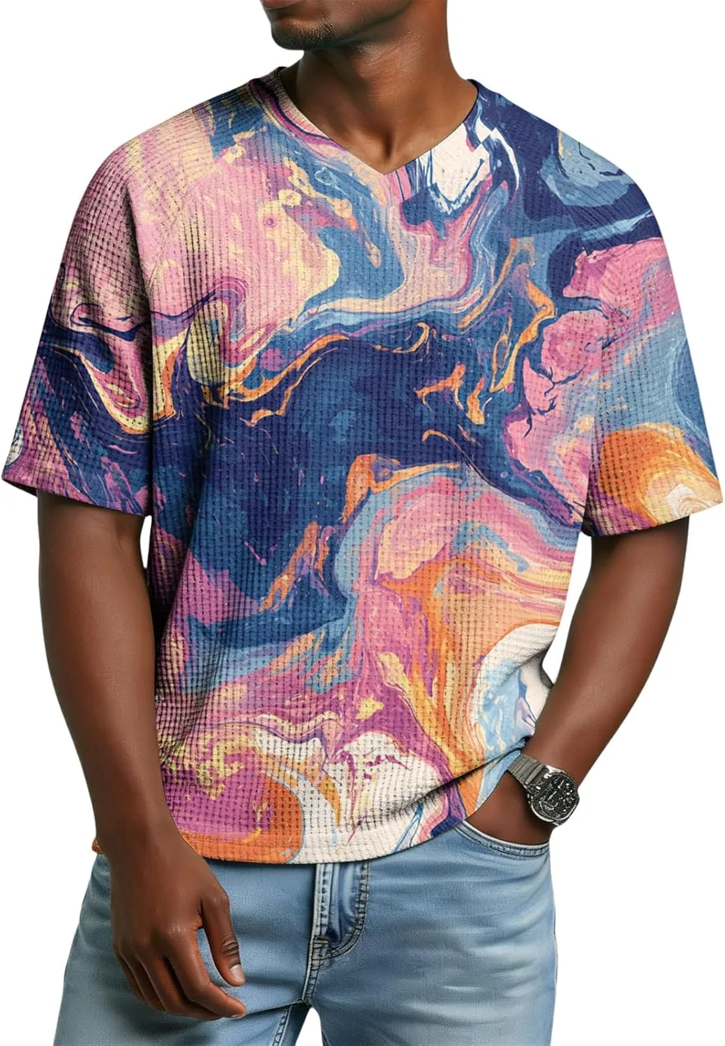 Мужская футболка V-образного выреза с коротким рукавом BEIBEINOYA
Мужская футболка V-образного выреза с коротким рукавом BEIBEINOYA