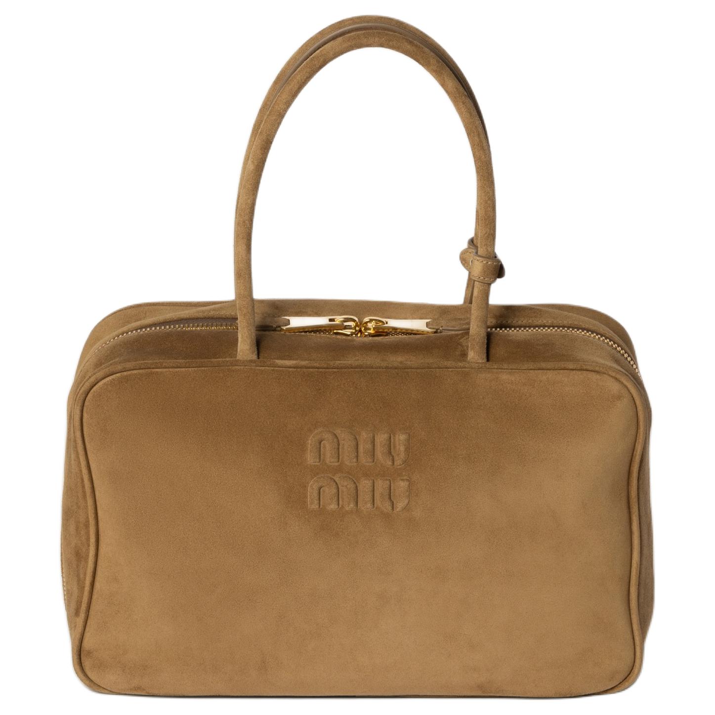 MIU MIU Кожаная сумка из телячьей кожи женская оливковая зеленая 
MIU MIU Кожаная сумка из телячьей кожи женская оливковая зеленая