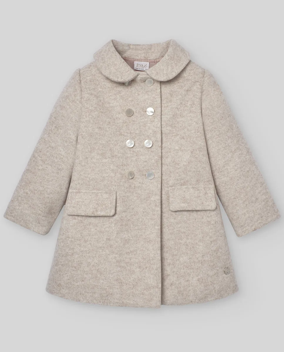 Пальто из шерсти для девочки коллекция Эссенсиал Paz Rodríguez, бежевый
Пальто из шерсти для девочки коллекция Эссенсиал Paz Rodríguez, бежевый