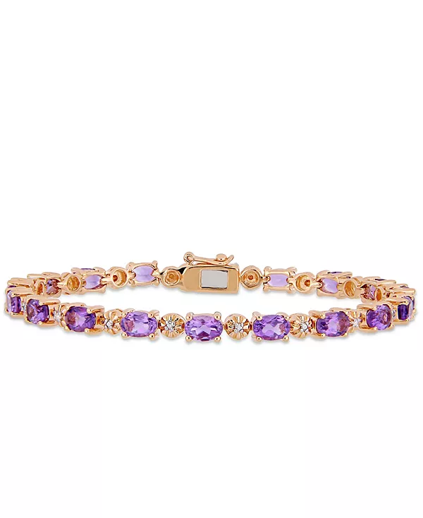 Теннисный браслет с аметистом (7,5 карата) и бриллиантовым акцентом из 18-каратного розового золота на стерлинговом серебре Macy'S, amethyst
Теннисный браслет с аметистом (7,5 карата) и бриллиантовым акцентом из 18-каратного розового золота на стерлинговом серебре Macy'S, amethyst