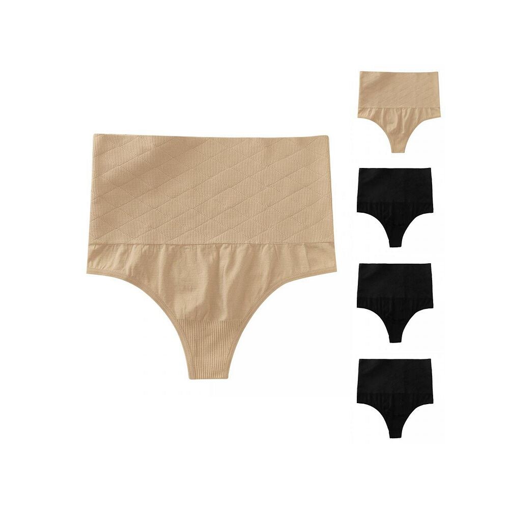 5 упаковок женских трусиков-стрингов с контролем живота, корректирующее белье, узкие трусы с высокой талией, не оставляющие следов ALLEGRA K, цвет Black Beige
5 упаковок женских трусиков-стрингов с контролем живота, корректирующее белье, узкие трусы с высокой талией, не оставляющие следов ALLEGRA K, цвет Black Beige