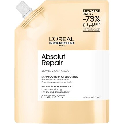Шампунь Absolut Repair с протеином и золотом киноа для сухих и поврежденных волос Serie Expert 500 мл Сменный блок L’Oréal Professionnel
Шампунь Absolut Repair с протеином и золотом киноа для сухих и поврежденных волос Serie Expert 500 мл Сменный блок L’Oréal Professionnel