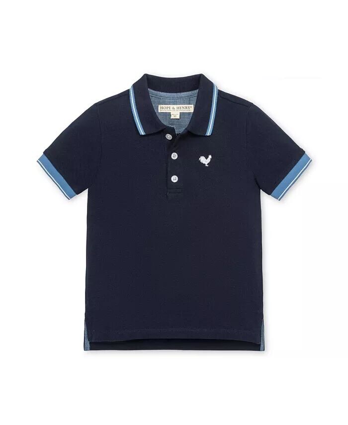 Рубашка-поло пике из органического трикотажа с короткими рукавами для мальчиков Hope & Henry, синий
Рубашка-поло пике из органического трикотажа с короткими рукавами для мальчиков Hope & Henry, синий