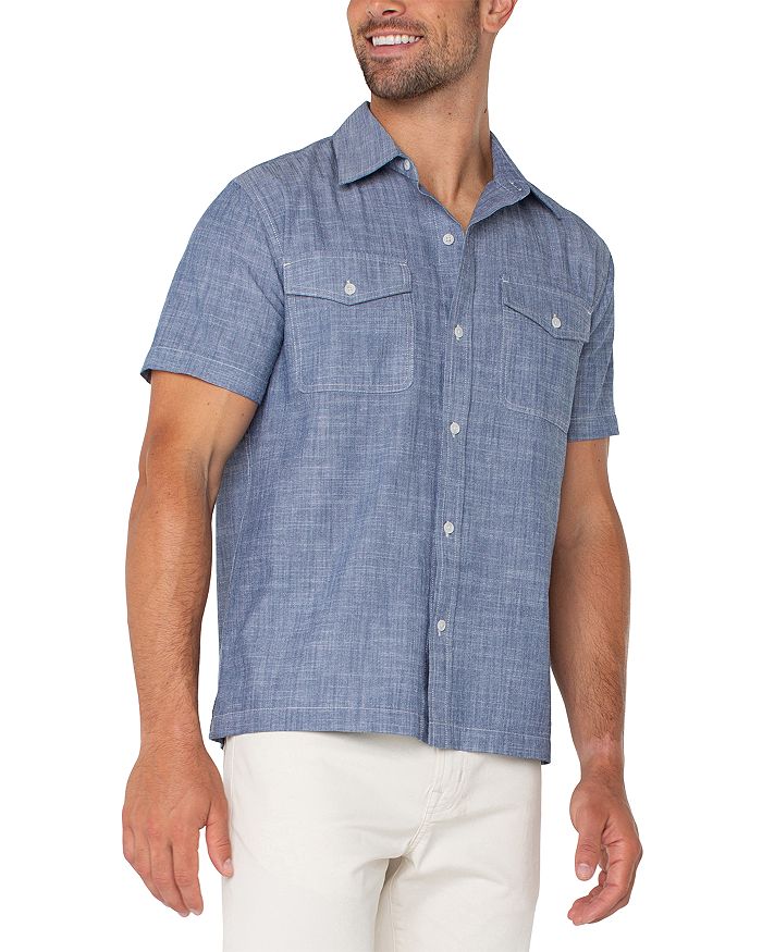 Рубашка из шамбре с коротким рукавом на пуговицах Liverpool Los Angeles, синий
Рубашка из шамбре с коротким рукавом на пуговицах Liverpool Los Angeles, синий