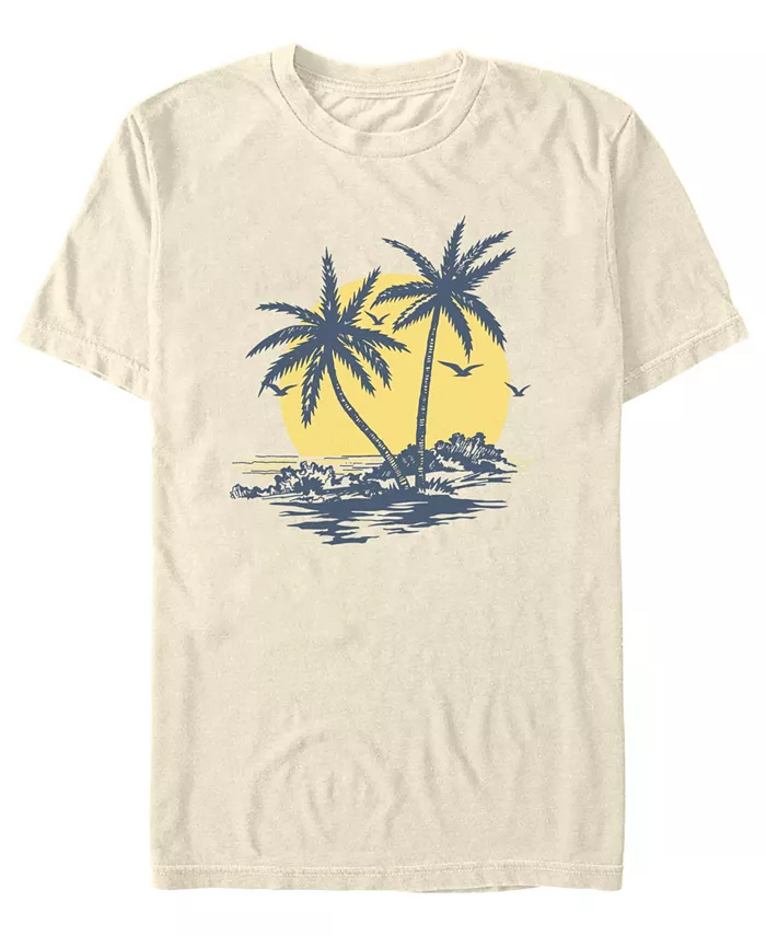 Мужская футболка с коротким рукавом Palms Fifth Sun, коричневый/бежевый 
Мужская футболка с коротким рукавом Palms Fifth Sun, коричневый/бежевый