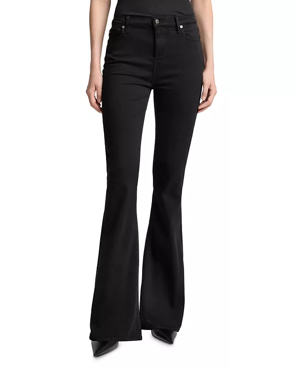 Черные джинсы с высокой посадкой и расклешенными штанинами. 7 For All Mankind, черный
Черные джинсы с высокой посадкой и расклешенными штанинами. 7 For All Mankind, черный