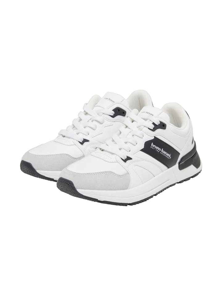 Низкие кроссовки Bruno Banani, белый/черный 
Низкие кроссовки Bruno Banani, белый/черный