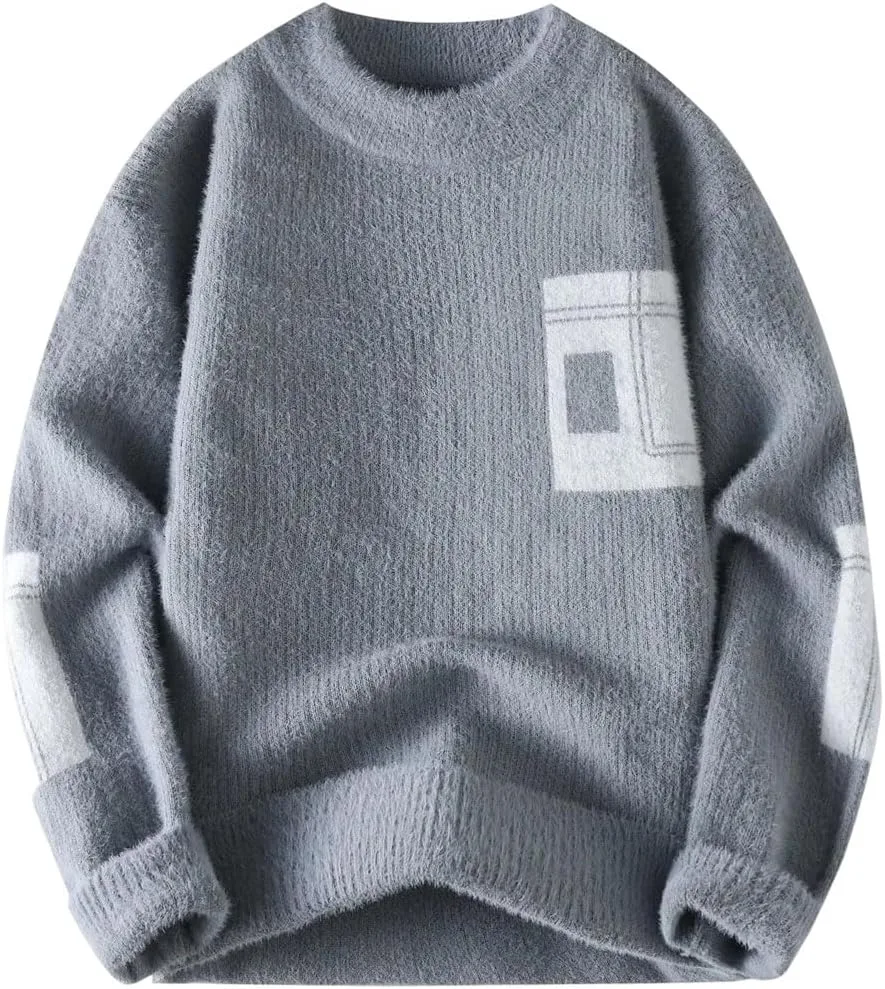 Мужской зимний вязаный свитер с контрастными цветами
Мужской зимний вязаный свитер с контрастными цветами