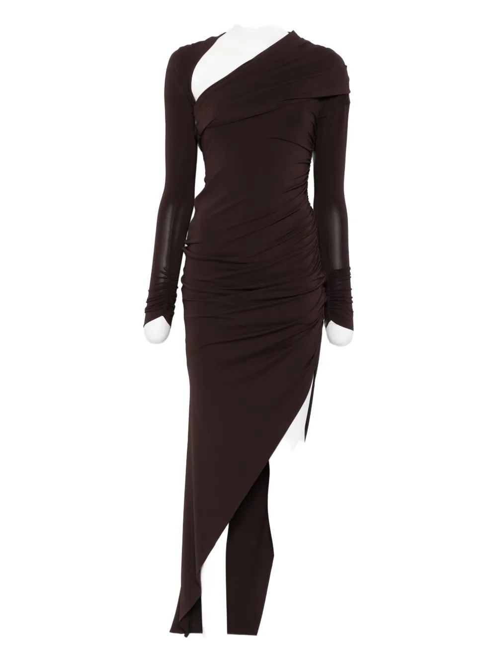 Драпированное асимметричное платье Amen, коричневый
Драпированное асимметричное платье Amen, коричневый