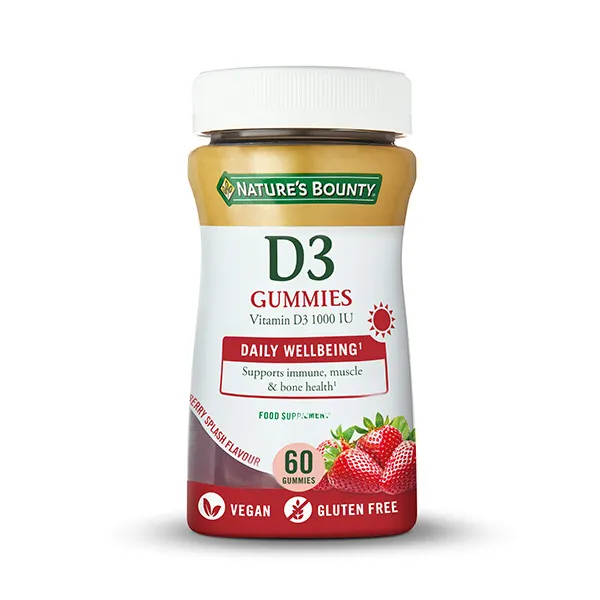 Биологически активная добавка Vitamina D3 Gummies Nature'S Bounty, 60 UD
Биологически активная добавка Vitamina D3 Gummies Nature'S Bounty, 60 UD