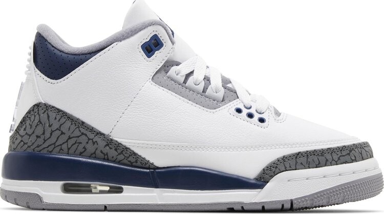 Кроссовки Air Jordan 3 Retro GS 'Midnight Navy', белый
Кроссовки Air Jordan 3 Retro GS 'Midnight Navy', белый