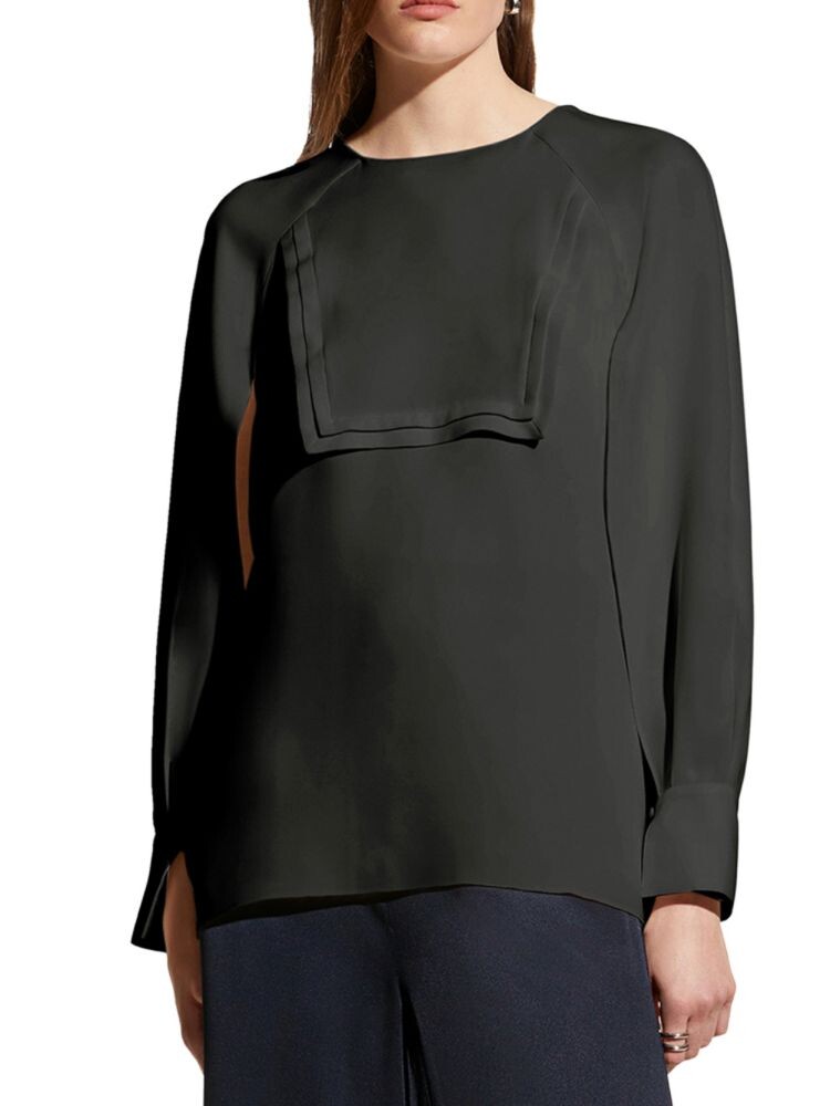 Блузка Abby Tuxedo из шелкового жоржета Careste, черный
Блузка Abby Tuxedo из шелкового жоржета Careste, черный