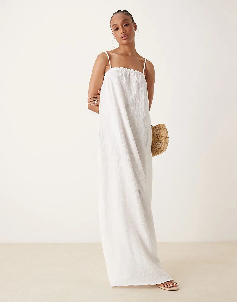 Длинное фактурное платье без рукавов JDY Tall цвета «кремовый» 
Длинное фактурное платье без рукавов JDY Tall цвета «кремовый»