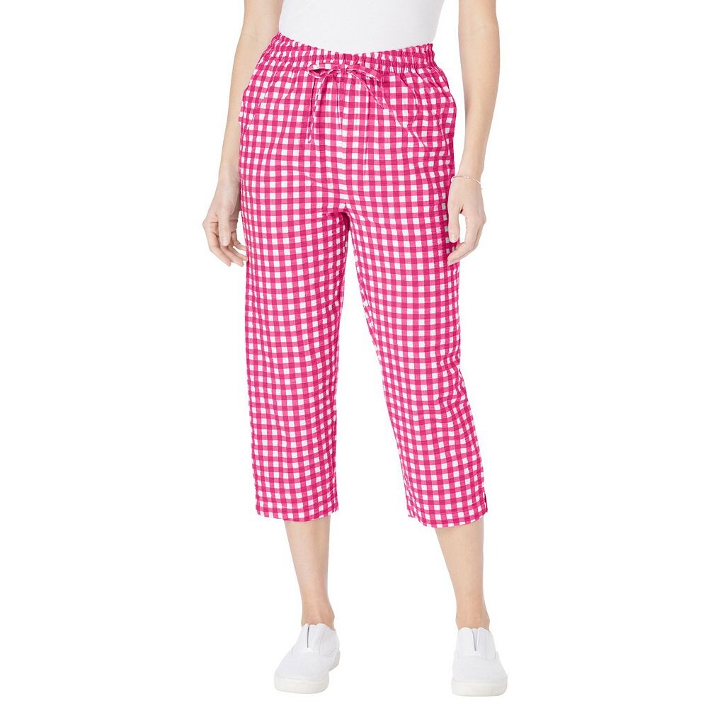 Женщина в женских капри из жатого хлопка больших размеров Woman Within, цвет Raspberry Gingham
Женщина в женских капри из жатого хлопка больших размеров Woman Within, цвет Raspberry Gingham