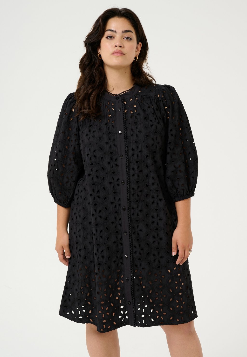 Платье-рубашка KCSALINA Kaffe Curve, цвет Black Deep 
Платье-рубашка KCSALINA Kaffe Curve, цвет Black Deep