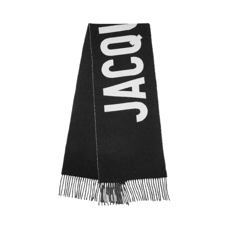 Шарф Jacquemus Fringe Logo Scarf, черный 
Шарф Jacquemus Fringe Logo Scarf, черный