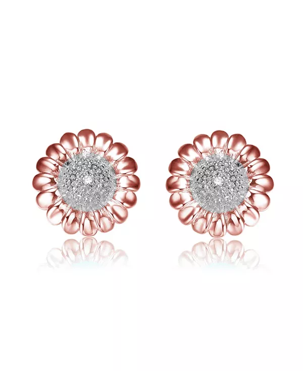Серьги-Гвоздики с прозрачными круглыми кубическими цирконами в форме подсолнуха Genevive, pink
Серьги-Гвоздики с прозрачными круглыми кубическими цирконами в форме подсолнуха Genevive, pink