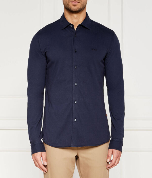 Рубашка мужская Boss Orange хлопковая приталенная, синий
Рубашка мужская Boss Orange хлопковая приталенная, синий