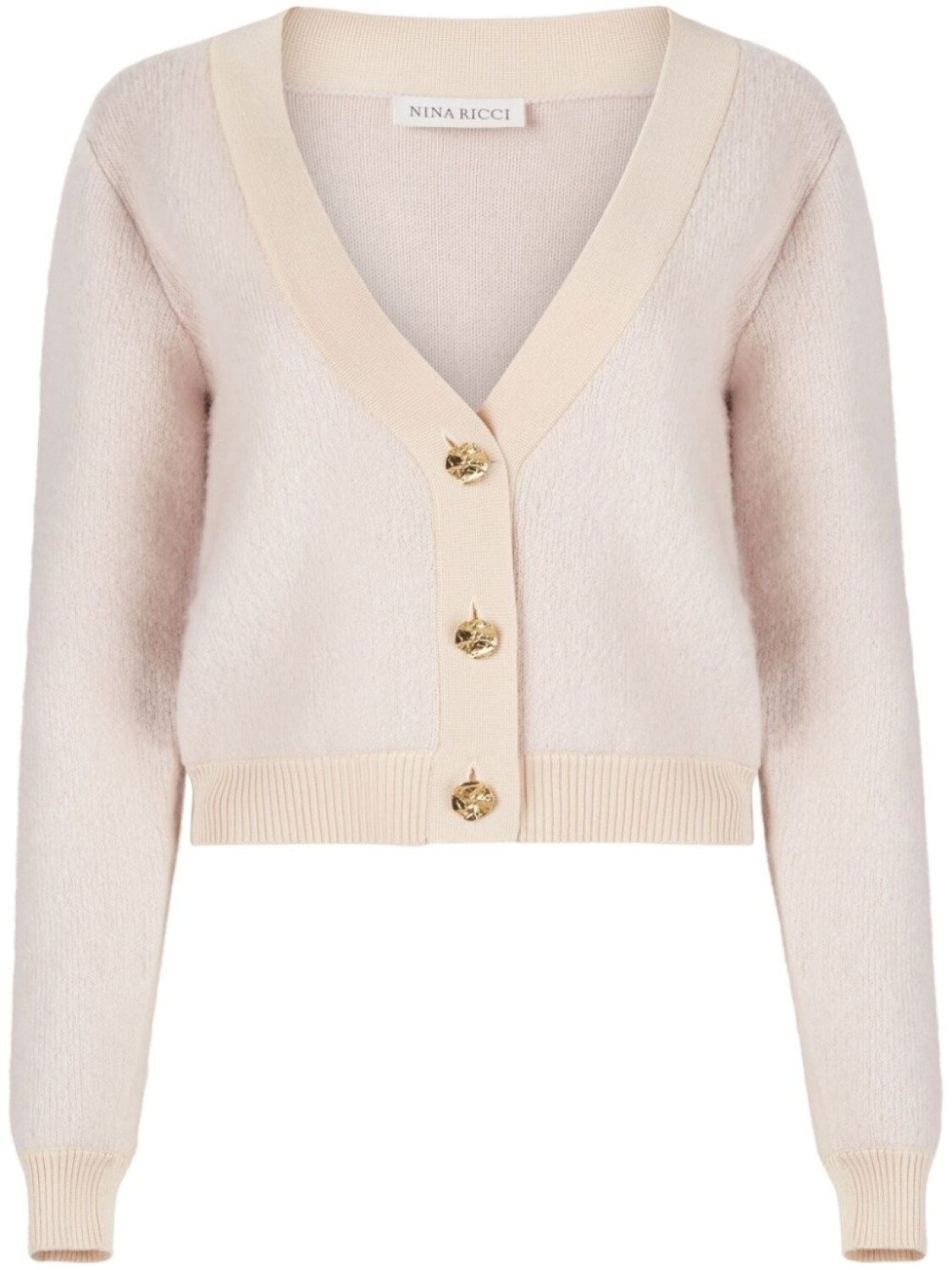 Nina Ricci кардиган с V-образным вырезом, нейтральный цвет
Nina Ricci кардиган с V-образным вырезом, нейтральный цвет