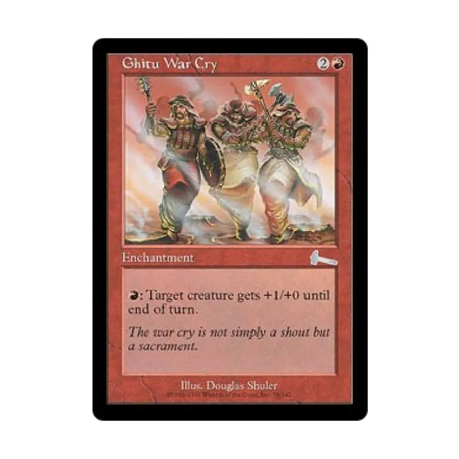 CCG Боевой клич Гиту (U), MTG - Urza's Legacy
CCG Боевой клич Гиту (U), MTG - Urza's Legacy