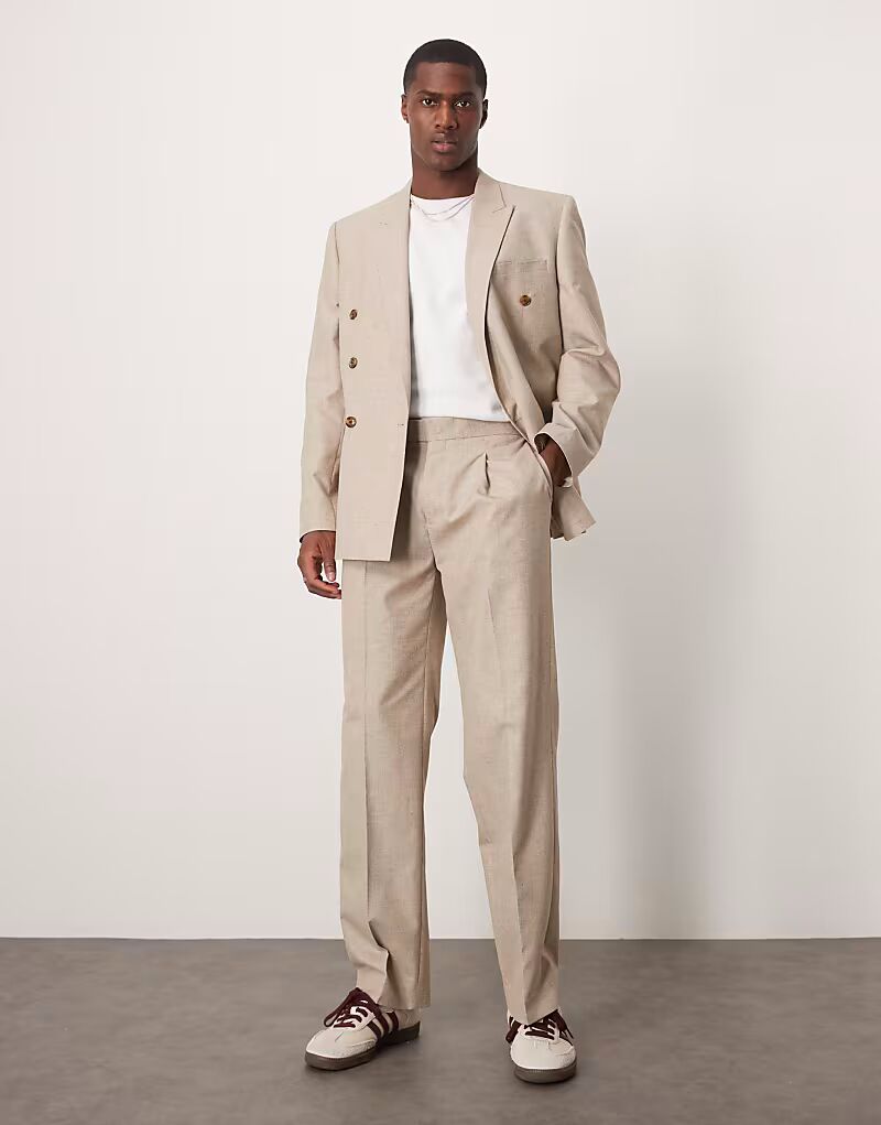 Прямые брюки с эластичной талией в меланжевом стиле Asos Design
Прямые брюки с эластичной талией в меланжевом стиле Asos Design