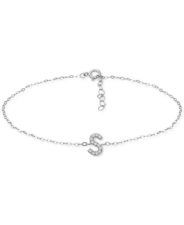 Браслет на лодыжку с инициалами из стерлингового серебра, украшенный кубическим цирконием, созданный для Macy's. Giani Bernini, s
Браслет на лодыжку с инициалами из стерлингового серебра, украшенный кубическим цирконием, созданный для Macy's. Giani Bernini, s