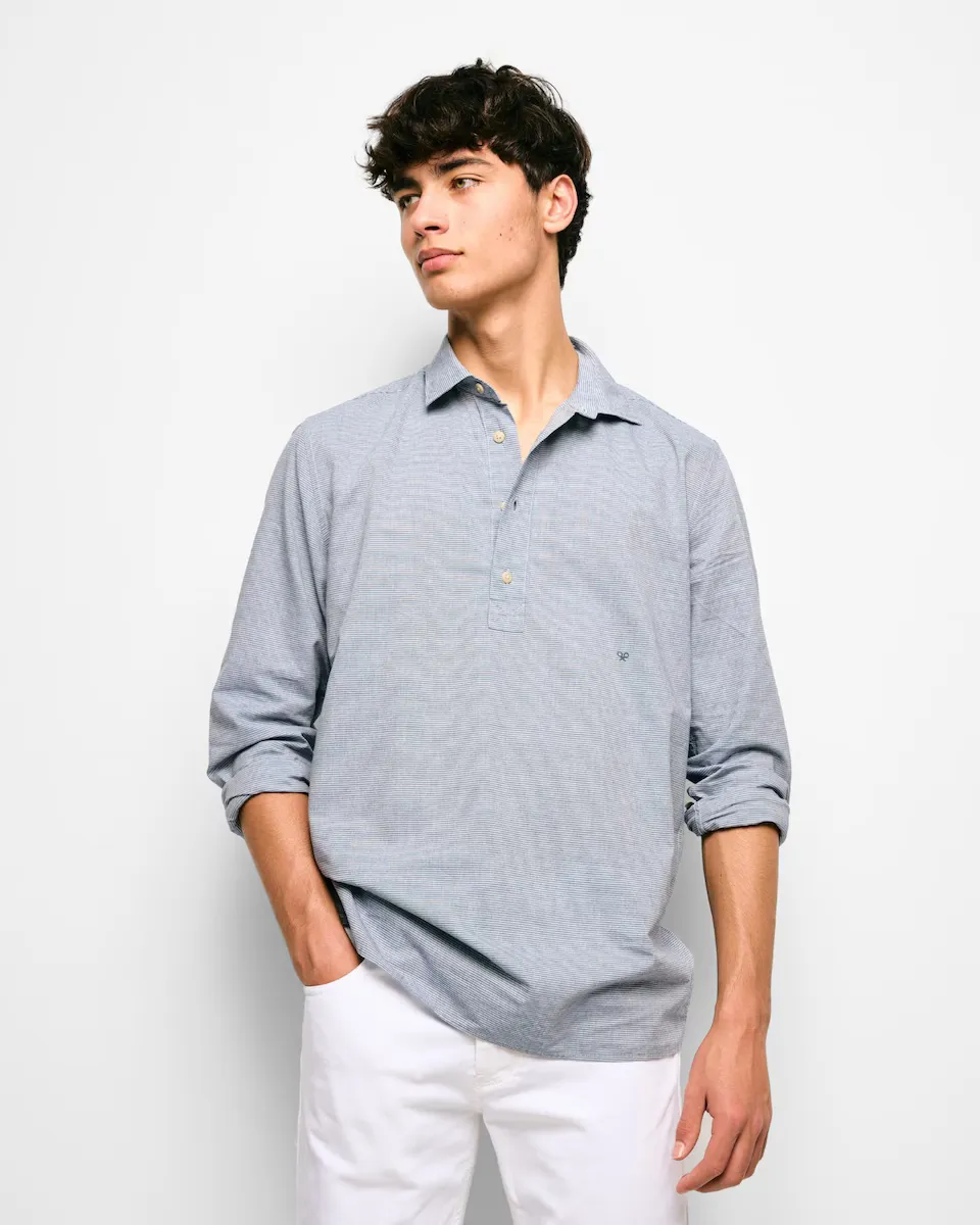 Мужская спортивная поло denim в полоску морского цвета Silbon, темно-синий
Мужская спортивная поло denim в полоску морского цвета Silbon, темно-синий