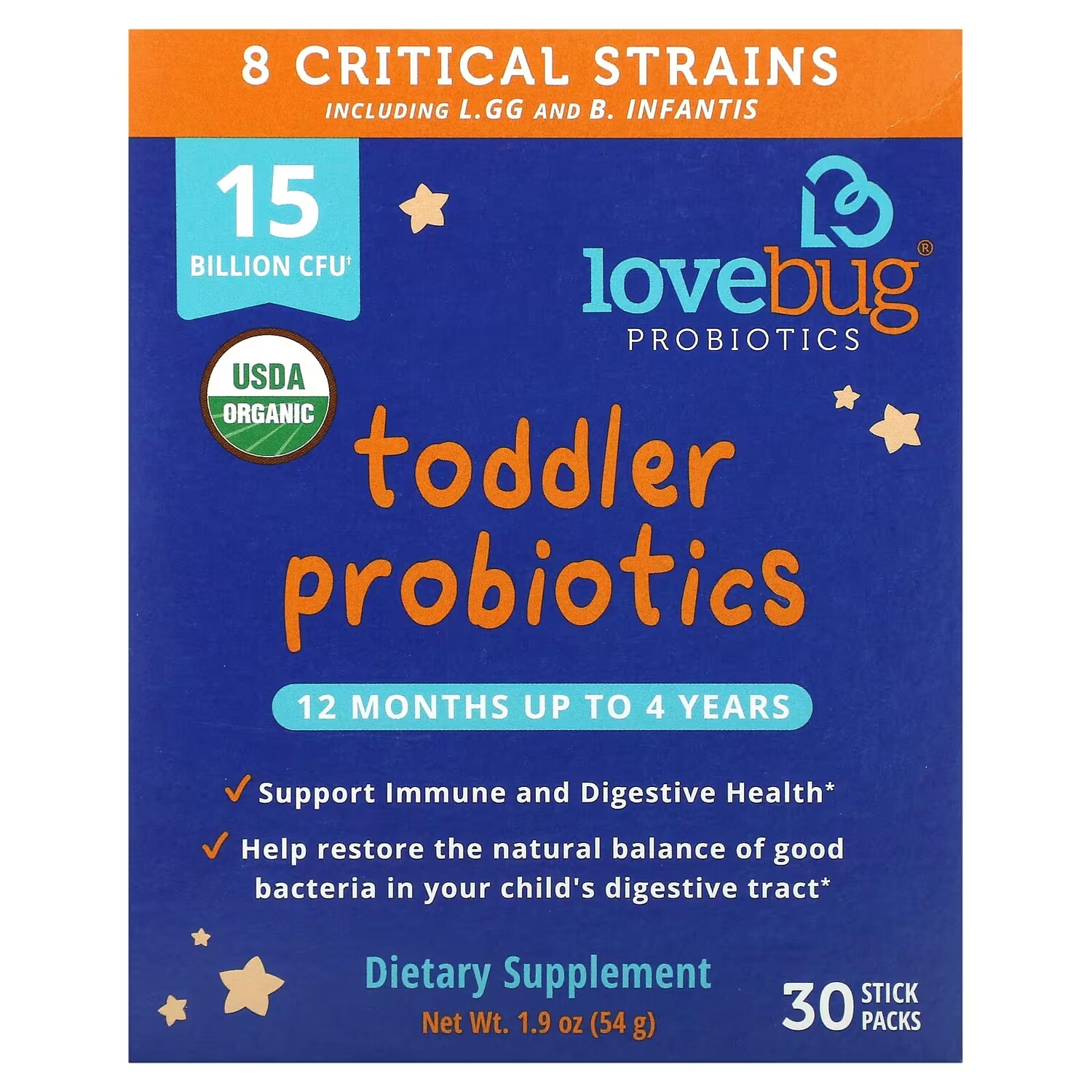 Пробиотики LoveBug Probiotics для малышей от 12 месяцев до 4 лет
Пробиотики LoveBug Probiotics для малышей от 12 месяцев до 4 лет